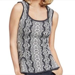 CAbi Gray Peplum Sweater Tank Vest Size Small style 887